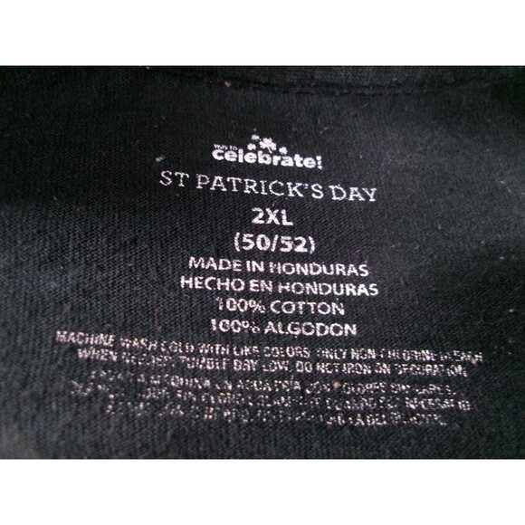 Shirt Men XXL Black Lucky St Patricks Day Cat Unicorn Lama Fun Statement Causal - Picture 6 of 8